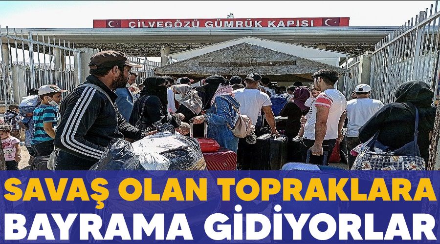 Savaş olan topraklara bayrama gidiyorlar