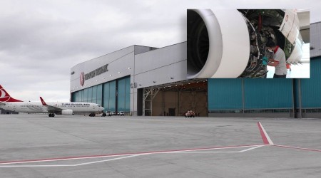 Türkiye'nin en büyük uçak üs bakım hangarı