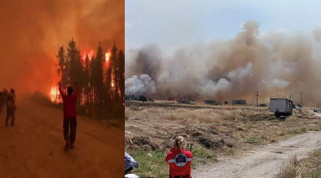 Yunanistan'daki yangın büyüyor... İpsala Sınır Kapısı kapatıldı