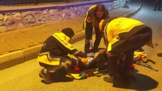 Burdur'da motordan düşen alkollü sürücü yaralandı