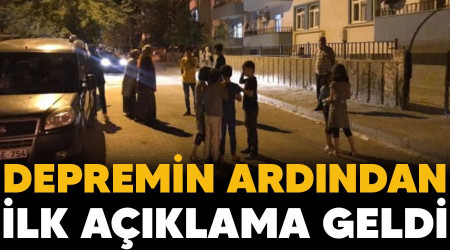 Depremin ardndan ilk aklama geldi