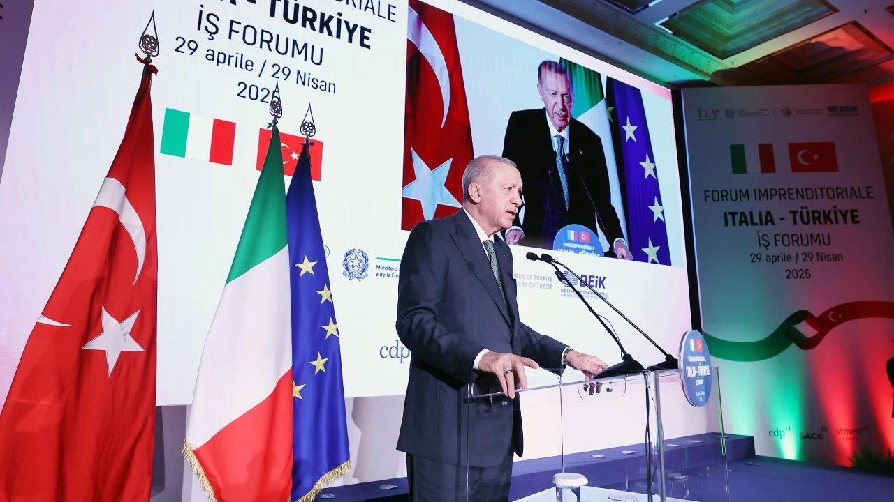 Erdoan, Trkiye-talya  Forumu'nda konutu