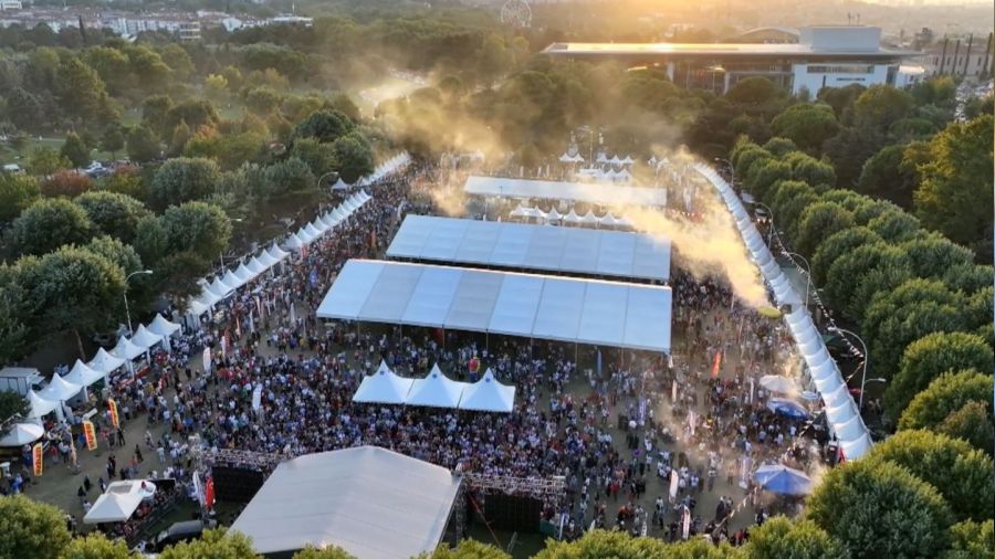 Gastronomi festivaline 3 gnde 500 bin ziyareti