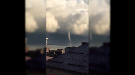 Giresun’da denizde hortum çıktı