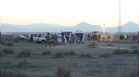 Konya'da düşen uçağın enkazında çalışmalar sürüyor