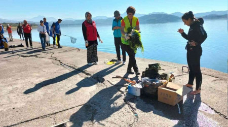 Köyceğiz Gölü dip temizliği yapıldı
