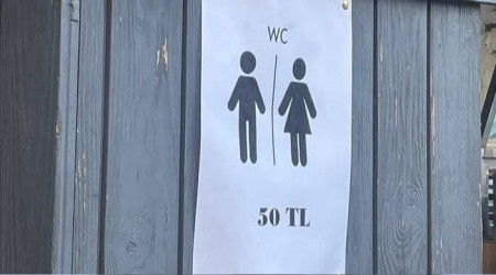 Tuvaleti kullanmasınlar diye 50 lira yazmış!