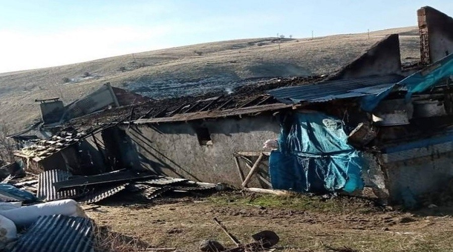 Yangında 12 hayvanı telef oldu