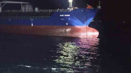 anakkale Boaz'nda kimyasal ykl tanker makine arzas yapt