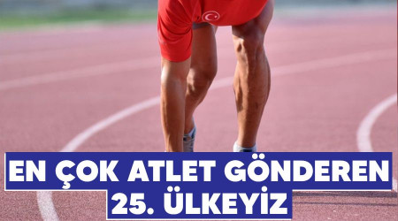 En çok atlet gönderen 25. ülkeyiz