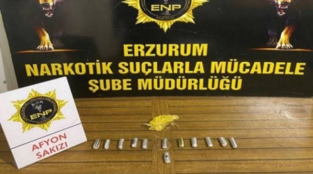 Erzurum'da yabancı uyruklu kadın uyuşturucuyla yakalandı