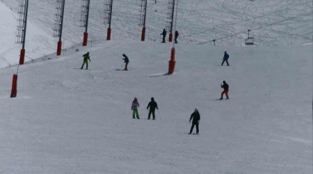 Palandöken'de hafta sonu kayak coşkusu