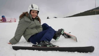 Palandöken'de kayak keyfi başladı