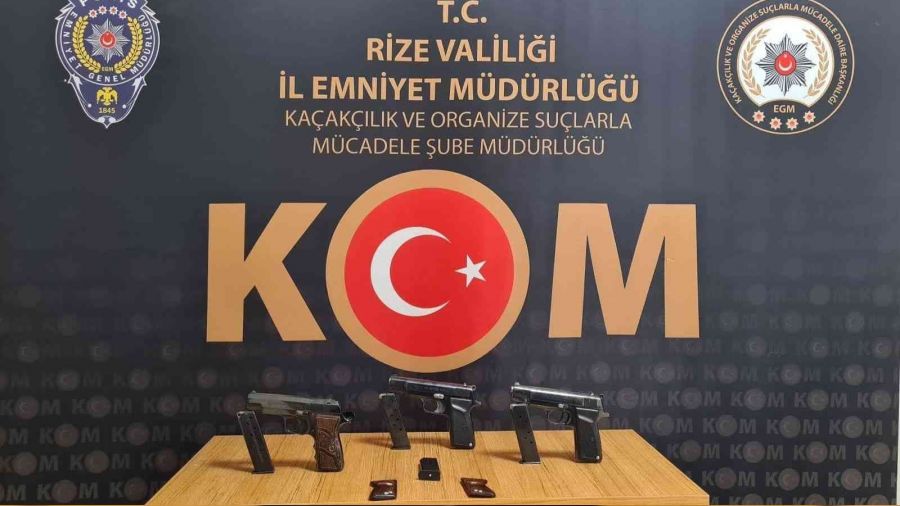 Rize'de silah kaçakçılığı operasyonu
