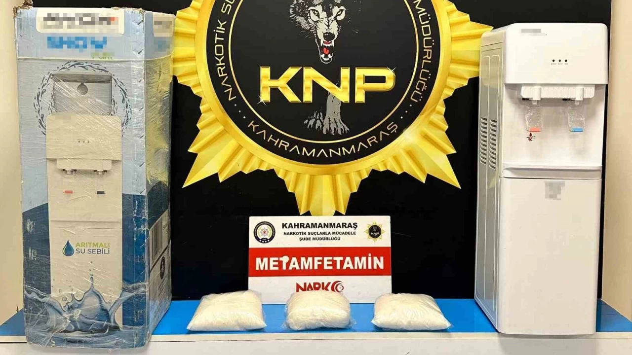 Su sebilinden 4 kilo 574 gram metamfetamin çıktı