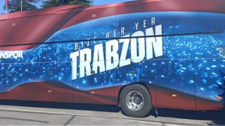 Trabzonspor'un takım otobüsüne taşlı saldırı