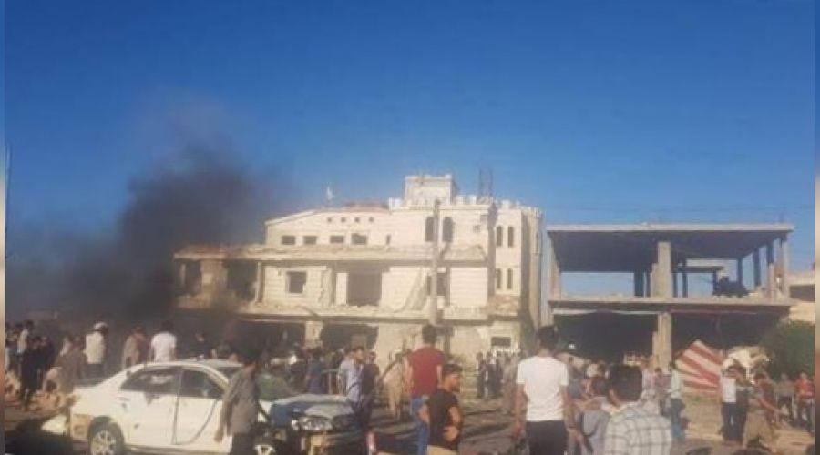 Azez ilçesinde terör saldırısı: 5 sivil yaralı