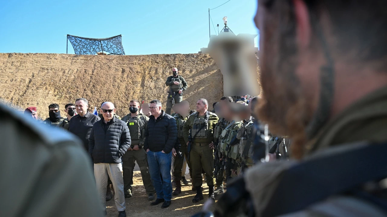 İsrail Başbakanı Netanyahu işgal ettikleri Suriye topraklarında