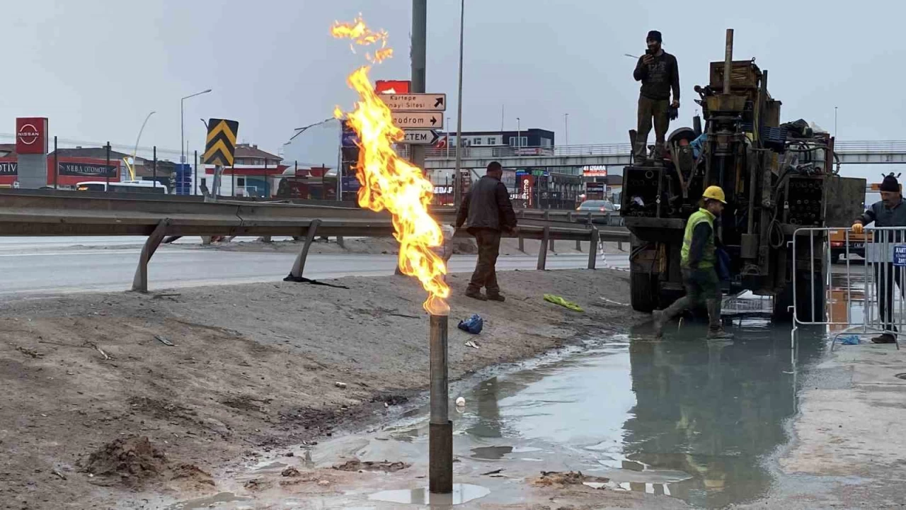 Kartepe'de yer altndan yine gaz kt