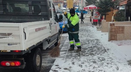 Keiren'de 150 personelle ilk kar temizlii yapld