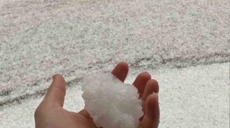 Marmaris'te dolu yağışı etkili oldu