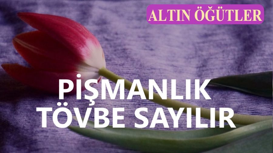 ‘Pişmanlık tövbe sayılır’