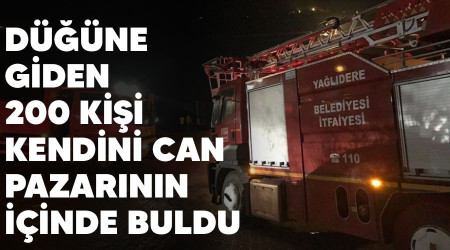 Düğüne giden 200 kişi kendini can pazarının içinde buldu