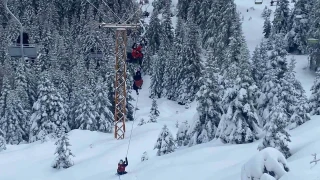 Uludağ'da telesiyej arızası: Mahsur kalan 40 tatilci kurtarıldı