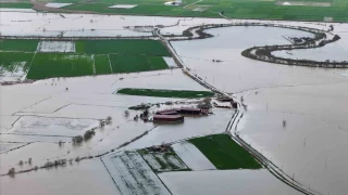 Aydın'daki taşkının izleri havadan görüntülendi