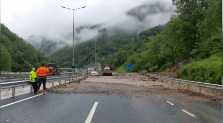 Trabzon-Gmhane karayolu yolu ulama kapand