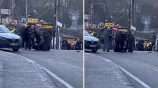 Trafikte tekme tokat yol verme kavgası