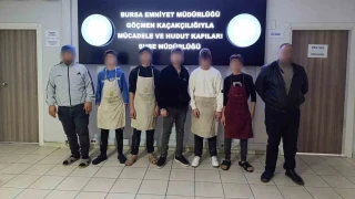 Bursa'da kaçak çalıştırılan 5'i çocuk 5 yabancı uyruklu şahıs yakalandı