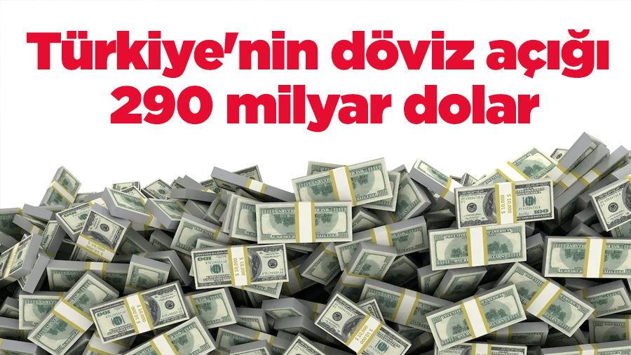 Türkiye'nin döviz açığı 290 milyar dolar